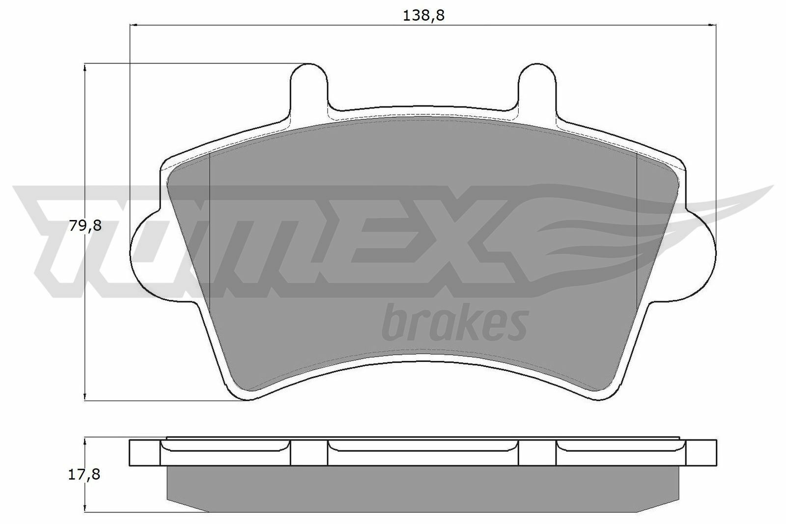 Sada brzdových platničiek kotúčovej brzdy TOMEX Brakes